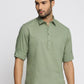 Shirt Collar Linen Short Kurta