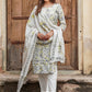 Ethnic Motifs Printed Thread Work Pure Cotton Kurta with Trousers & Dupatta