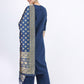 Women Teal Panelled Kurta with Palazzos & With Dupatta