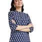 Women's Cotton Blue Short Kurti