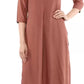 Women Rust Solid Kurta with Palazzos