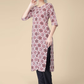 Floral Printed Regular Kurta with Trousers