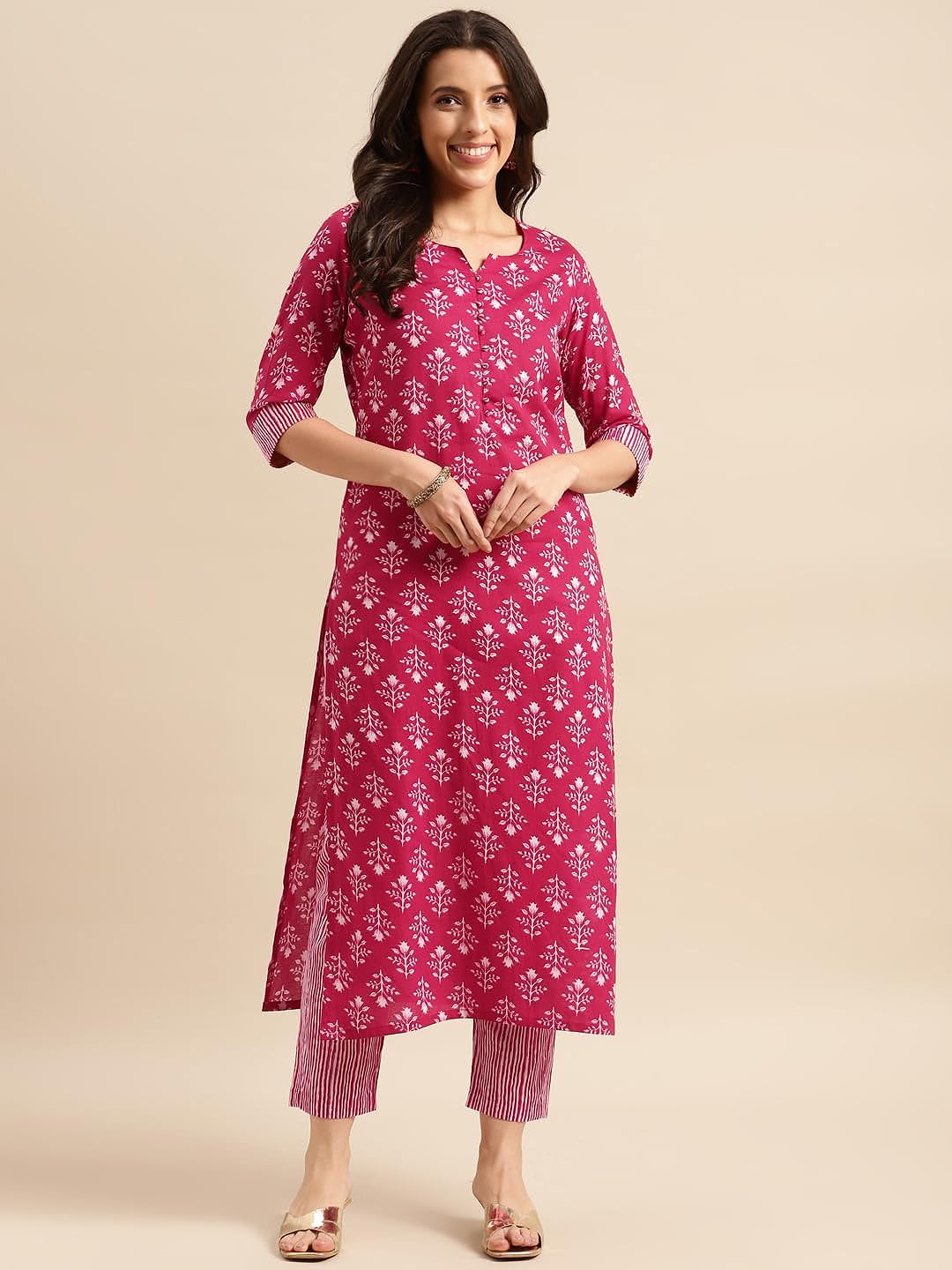 Women's Pink Kurta with Pant