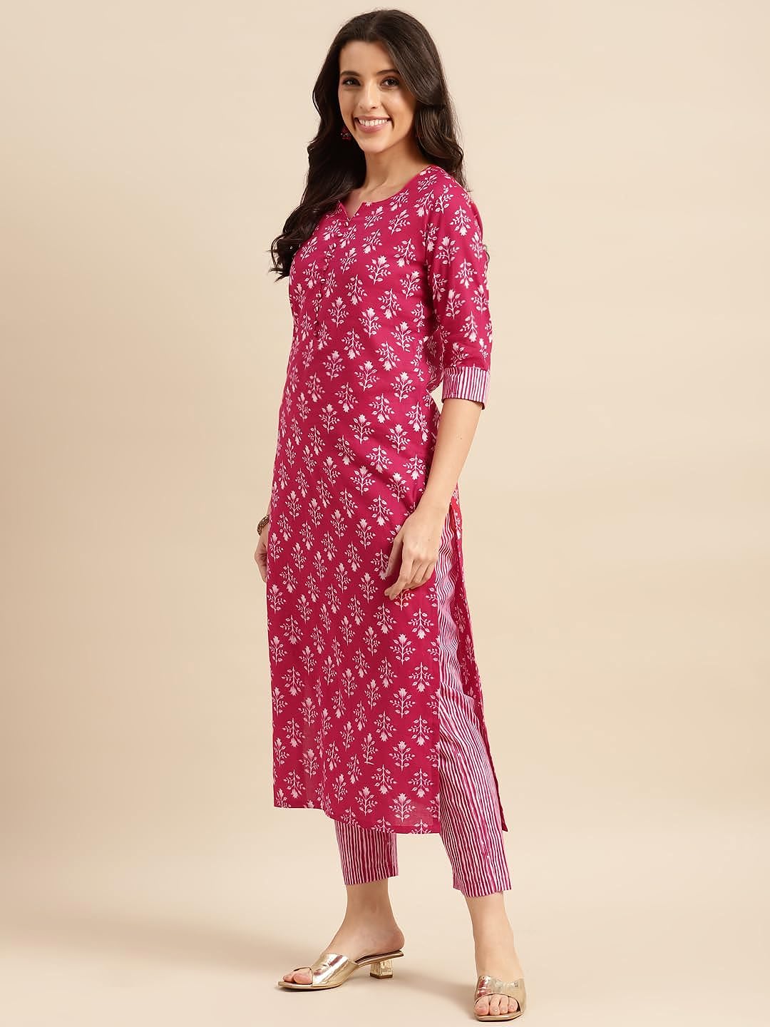 Women's Pink Kurta with Pant