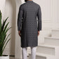 Men Floral Printed Regular Pure Cotton Kurta With Churidar