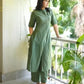 Women Green Pure Cotton Kurta Palazzo Set