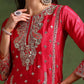 Ethnic Motifs Embroidered Sequinned Silk Chiffon Kurta Set