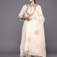 Women Floral Embroidered Regular Thread Work Kurta With Trousers & Dupatta