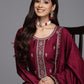 Ethnic Motifs Embroidered Regular Sequinned Kurta with Trousers & Dupatta