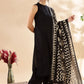Mandarin Collar Pure Cotton A-Line Kurta With Palazzos & Dupatta