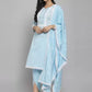 Women Pure Cotton Kurta Dhoti Pant Dupatta Set