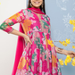 Floral Printed Regular Zardozi Kurta with Palazzos & With Dupatta