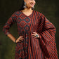 Ethnic Motifs Printed Anarkali Kurta With Trousers & Dupatta