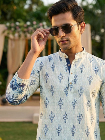 Men Ethnic Motifs Printed Regular Kurta with Pyjamas
