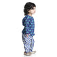 Boys Blue Empire Pure Cotton Kurta With Dhoti Pants