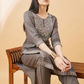 Ethnic Motifs Yoke Design Thread Work Straight Kurta With Trouser