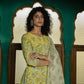 Women's Rayon Blend Straight Printed Kurta with Pant & Dupatta