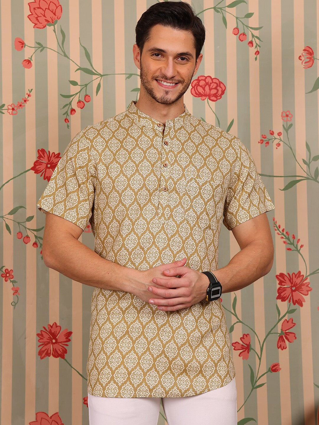 Ethnic Motifs Printed Short Kurta