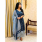 Women's Rayon Anarkali Kurta Pant and Dupatta Set