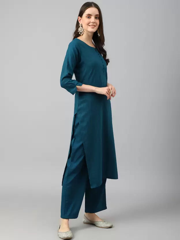 Women Viscose Rayon Kurta Pant Set