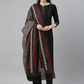 Women Black Yoke Design Kurta with Palazzo & Dupatta