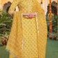 Women Yellow Pure Cotton Kurta Pant Dupatta Set