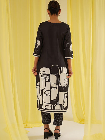 Women Printed Regular Kurta with Trousers - Amy's Cart