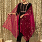 Women Silk Blend Kurta Pant Dupatta Set
