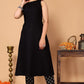 Women Black Viscose Rayon Kurta Pant Set