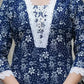 Women Blue Pure Cotton Kurta Pant Set