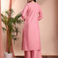 Floral Embroidered Notch Neck Chikankari Straight Kurta With Palazzos
