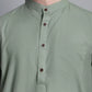 Men Solid Cotton Blend Straight Kurta