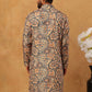 Men Paisley Printed Thread Work Kurta