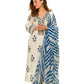 Women Kurta Set Printed V Neck Straight Kurta & Bottom with Dupatta Set
