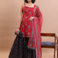 Women Cotton Blend Ethnic Top Sharara Dupatta Set