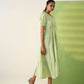 The Lifestyle Co Women Sweetheart Neck Puff Sleeve Fit & Flare Tiered Midi Dress