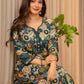 Women Green Pure Cotton Kurta Sets