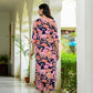 Women's Rayon Blend Printed Straight Kurta with Palazzo