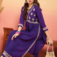 Embroidered Purple Kurta Set