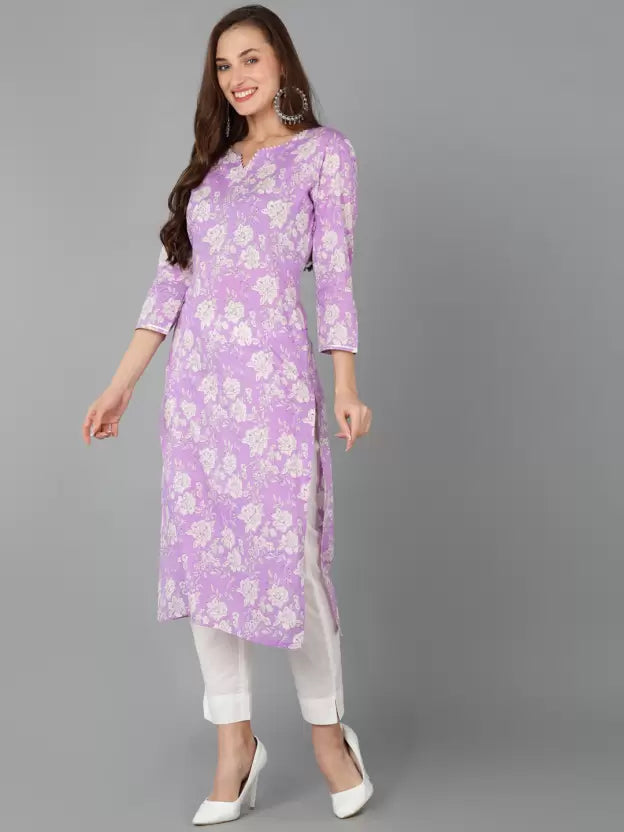 Women Cotton Rayon Kurta Pant Dupatta Set