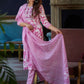 Women Ethnic Motifs Printed Regular Thread Work Kurta with Trousers & With Dupatta