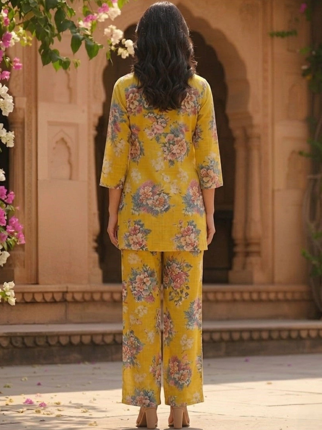 Floral Printed Tunic with Palazzos