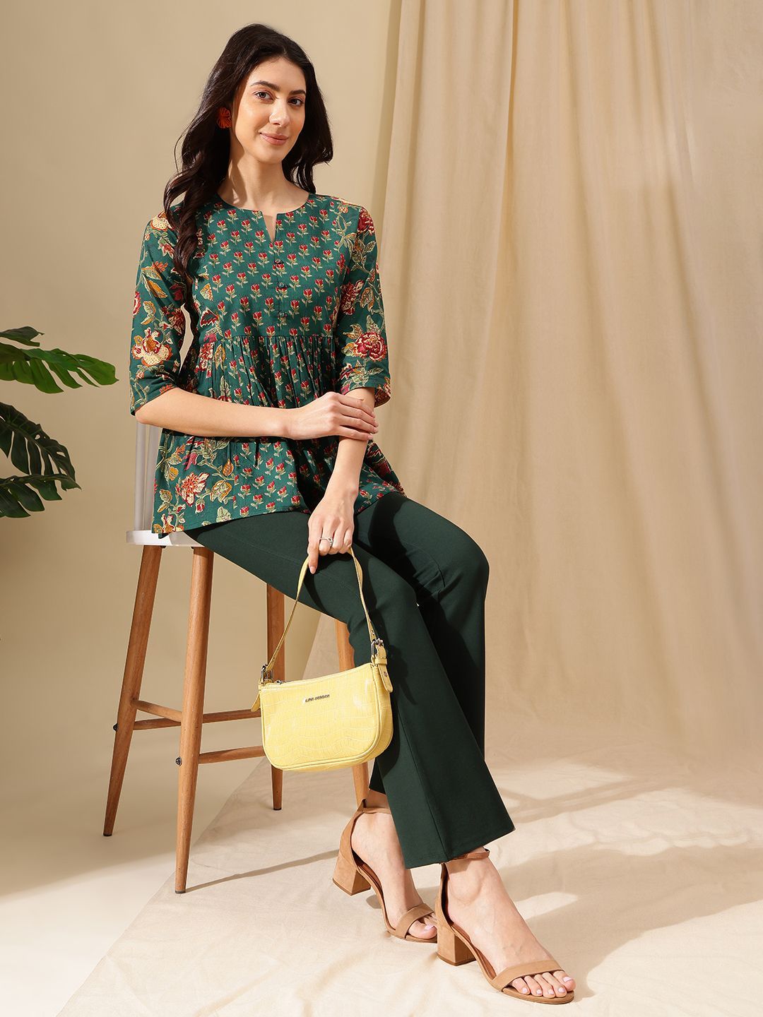 Floral Print Cotton Top