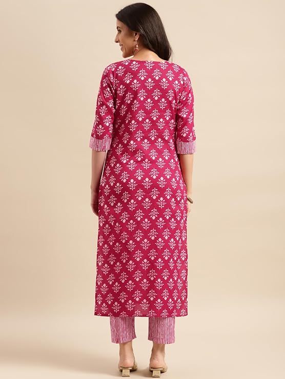 Women Cotton Blend Kurta with Pant