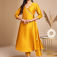 V Neck Three-Quarter Sleeves Wrap Angrakha Gotta Patti Kurta with Trousers