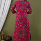 Women Pink Kurta and Palazzo Set Viscose Rayon