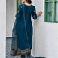 Women Cotton Blend Kurta Pant Dupatta Set