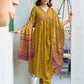 Women Silk Blend Kurta Pant Dupatta Set