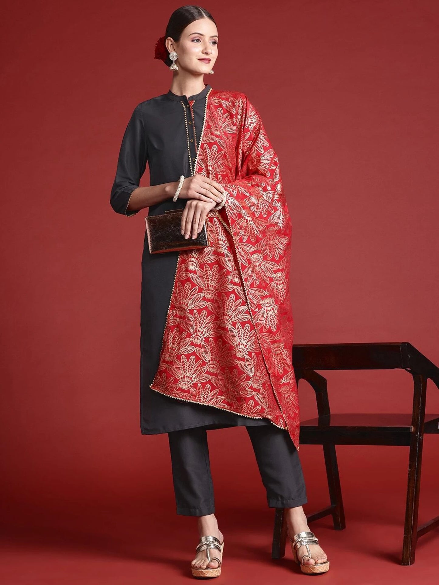 Women Polyester Kurta Pant Set