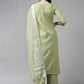 Women Cotton Blend Kurta Palazzo Dupatta Set